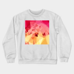 Rose Bonbon Pink Abstract Low Polygon Background Crewneck Sweatshirt